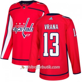 Män Ishockey Washington Capitals Tröja Jakub Vrana 13 Adidas 2017-2018 Röd Authentic